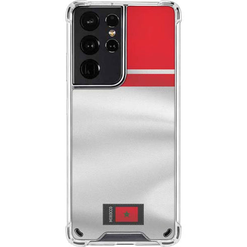 Morocco Soccer Flag Galaxy S21 Ultra 5G Clear Case